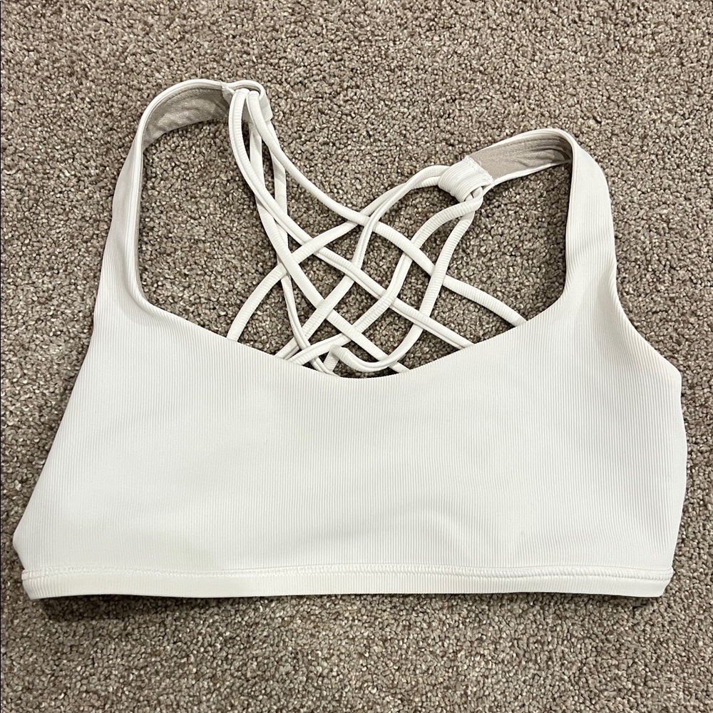 Lululemon Athletica White Strappy Sports Bra